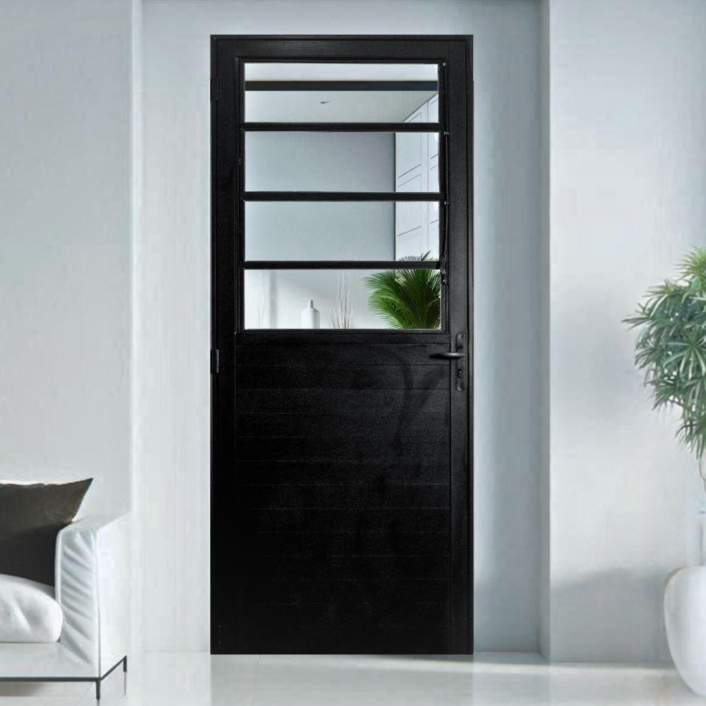 Porta Basculante Lambril Alumínio Preto 2.10 X 80 Lado Esquerdo – Hale - 6