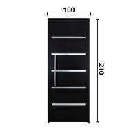 Porta Lambril Solara Com Puxador 1.00 X 2,.0 Preta Lado Direito - Hale - 2