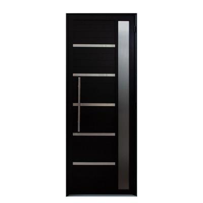 Porta Lambril Solara Com Puxador E Visor 80 X 2.10 Preta Lado Esquerdo – Hale
