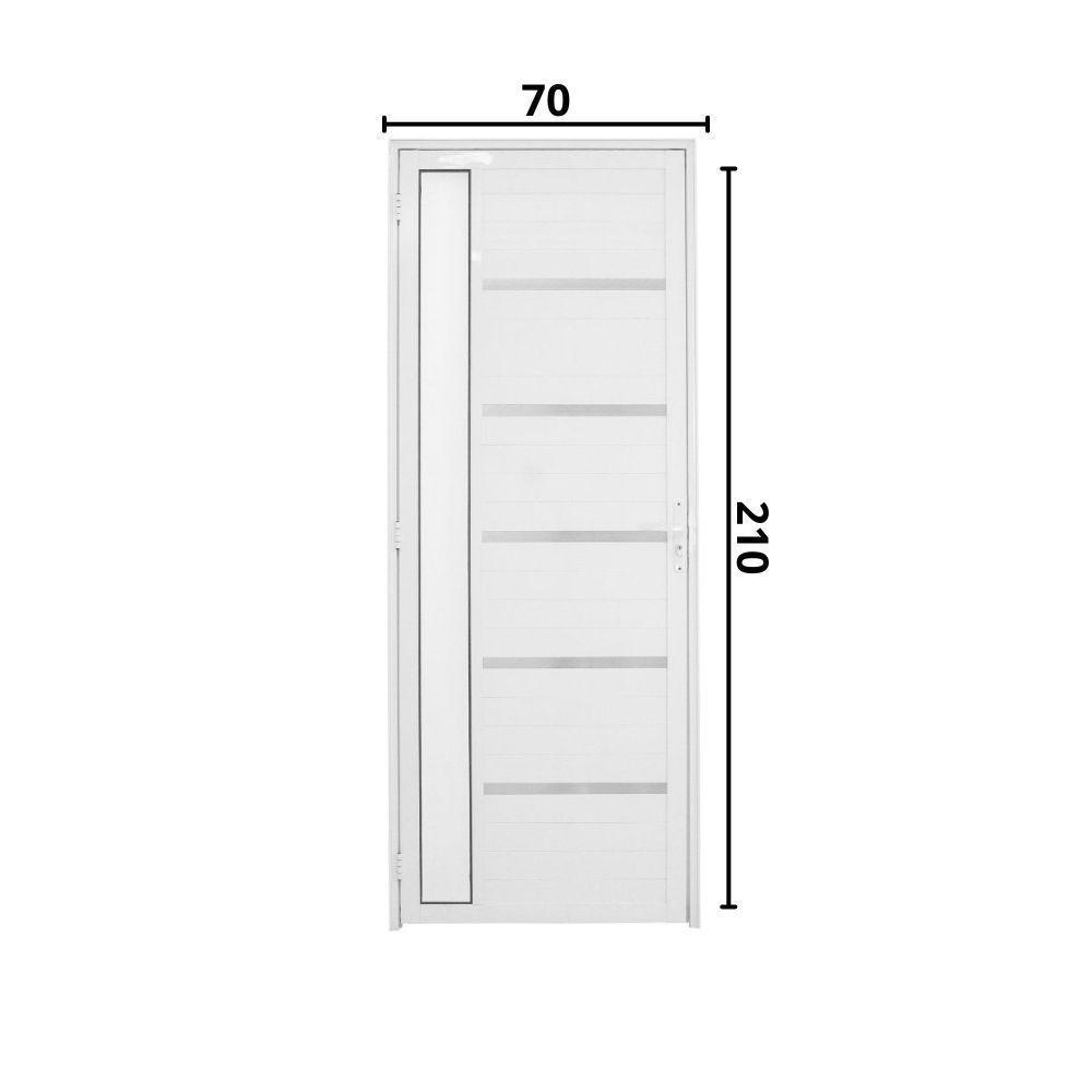 Porta Lambril Solara Com Visor 70 X 2.10 Branca Lado Direito - Hale - 2