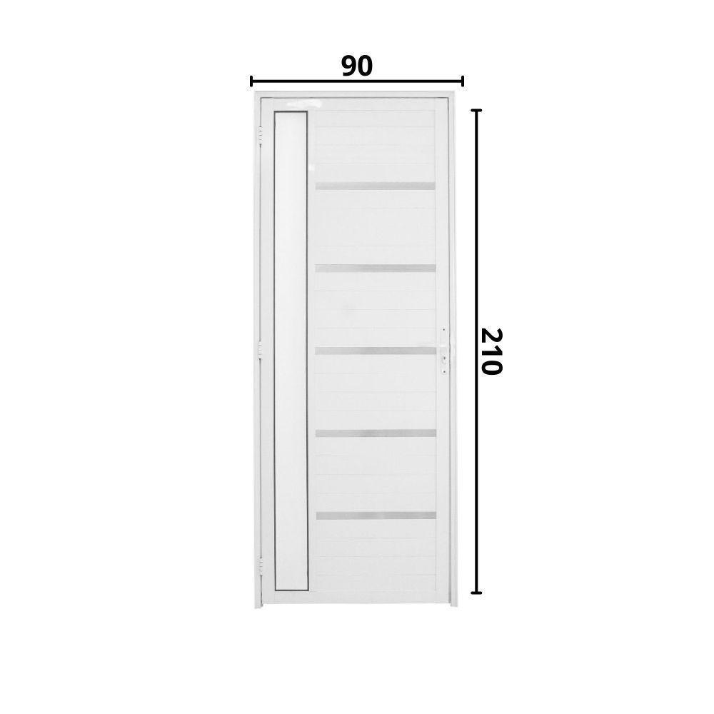 Porta Lambril Solara Com Visor 90 X 2.10 Bramca Lado Direito - Hale - 2