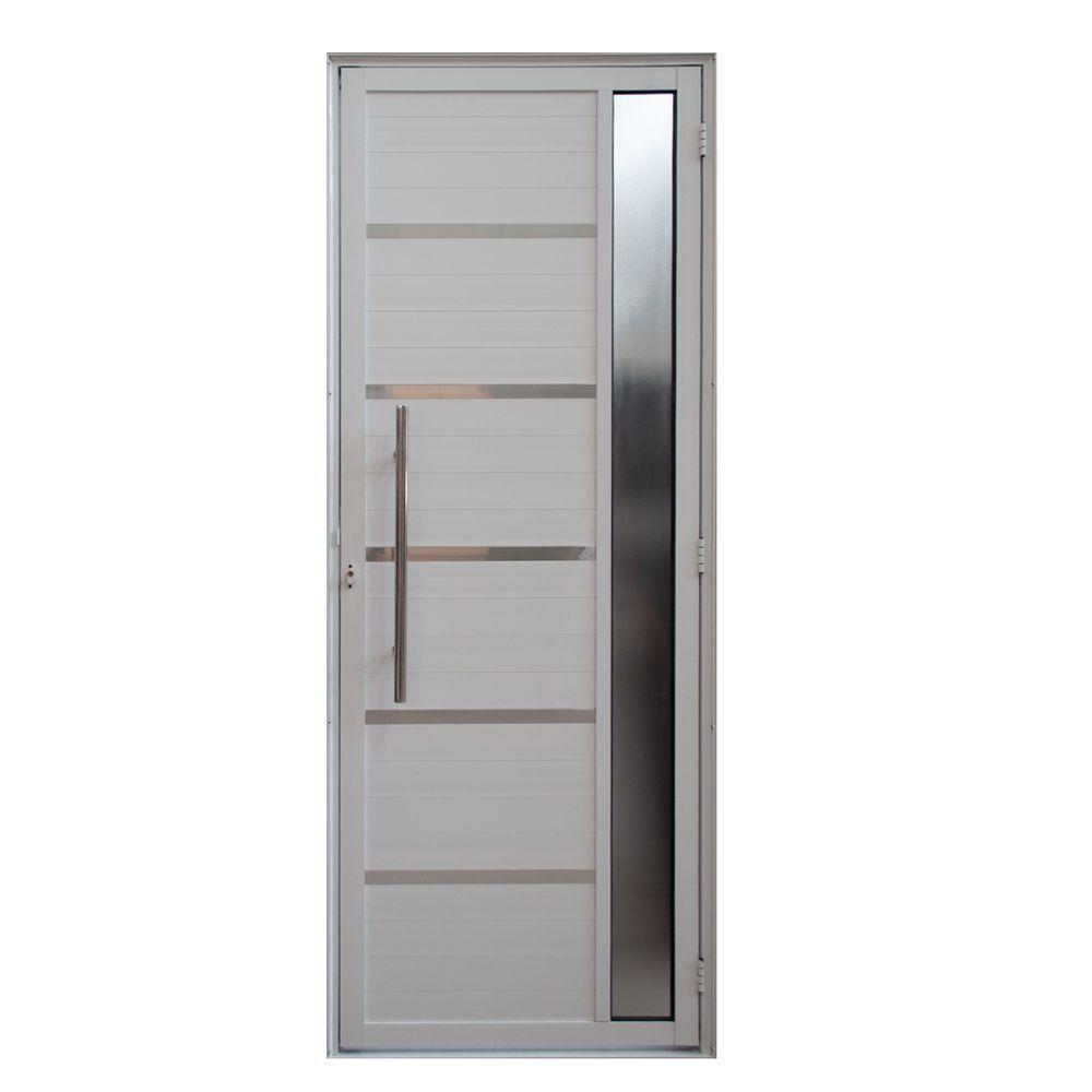 Porta Lambril Solara Com Visor E Puxador 70 X 2.10 Branca Lado Esquerdo – Hale - 1