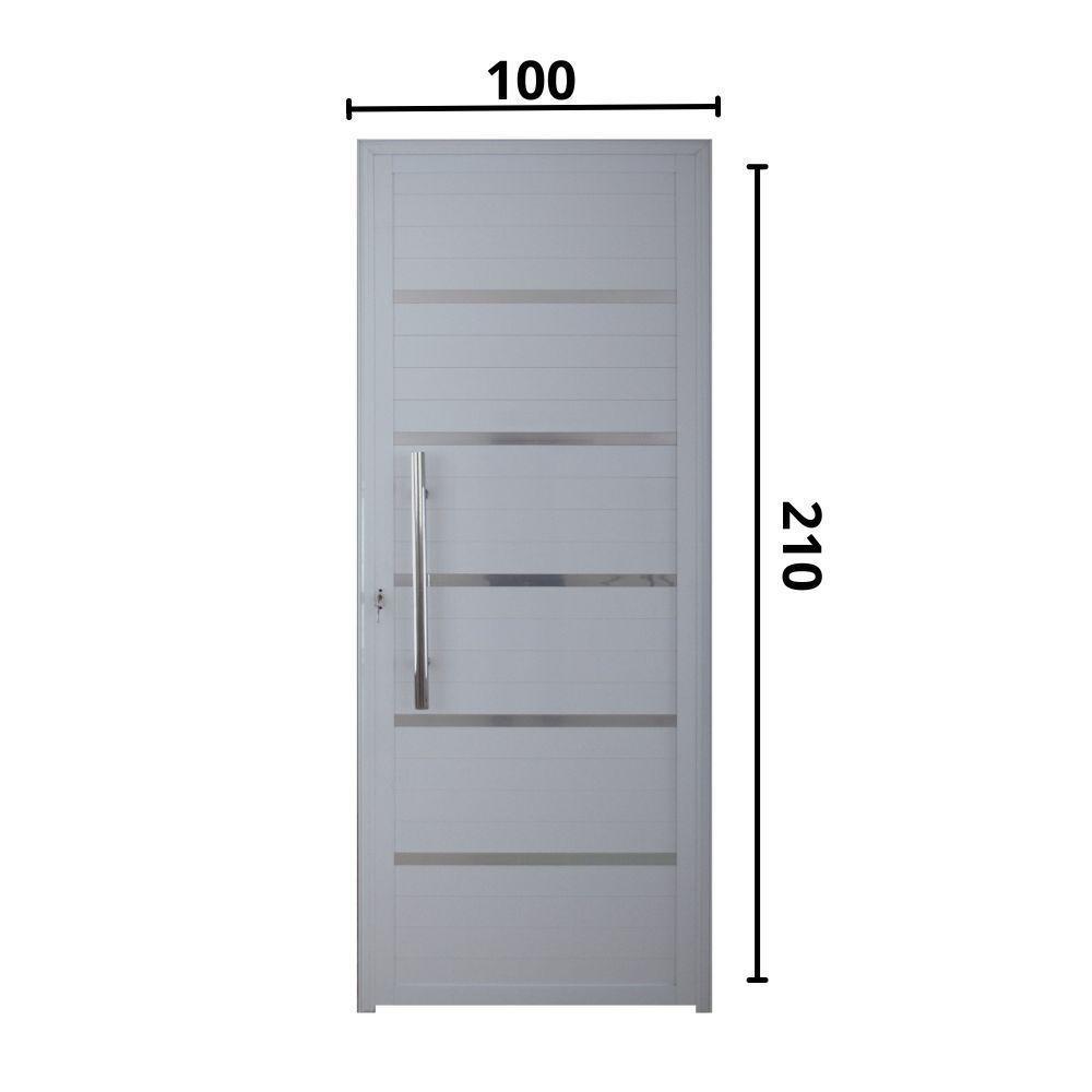 Porta Lambril Solara Com Puxador 1.00 X 2.10 Branca Lado Direito - Hale - 2