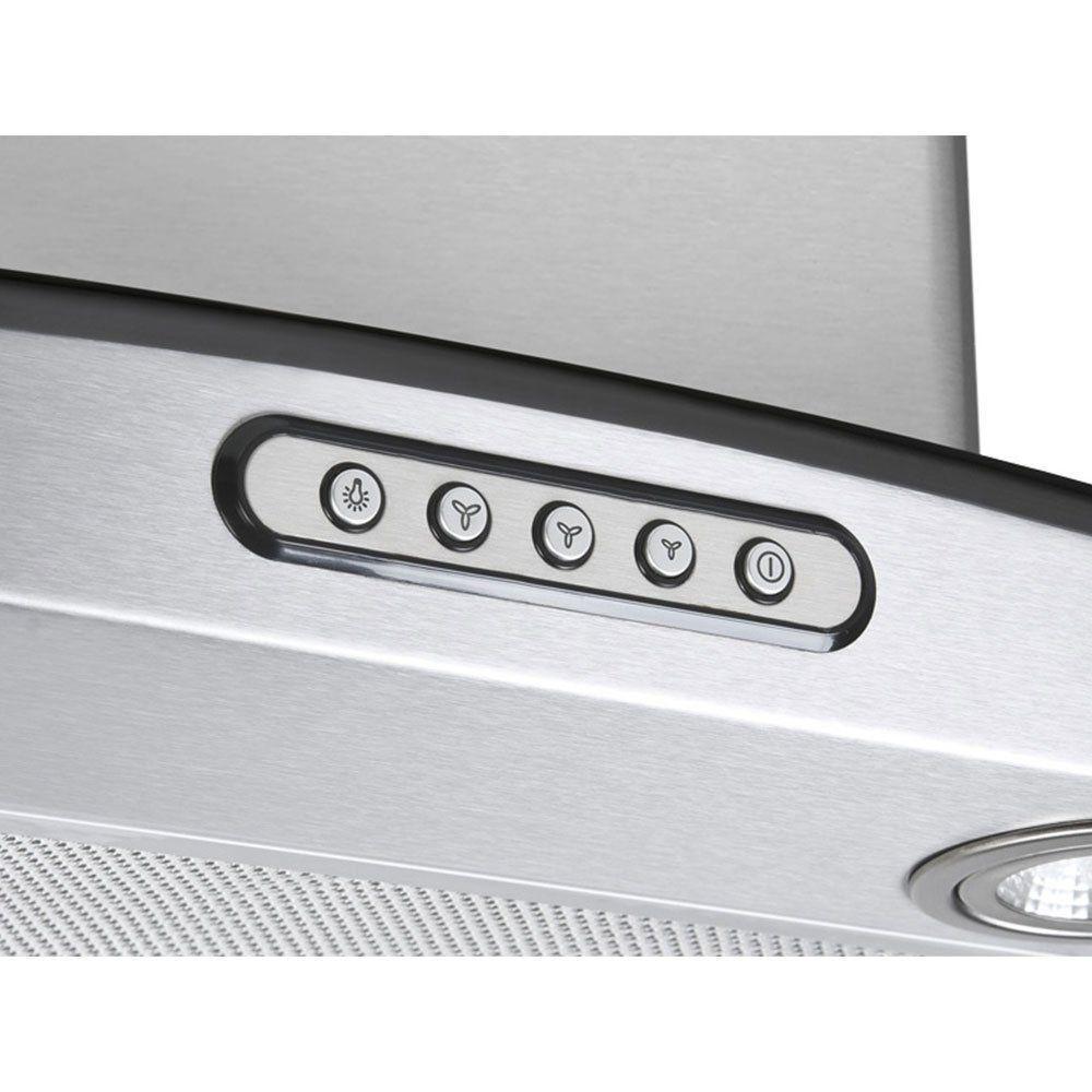 Coifa Terim Parede Vidro Curvo Inox Duto Slim 70 Cm Inox 220v - 2