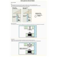 Coifa Terim Parede Vidro Curvo Inox Duto Slim 70 Cm Inox 220v - 7