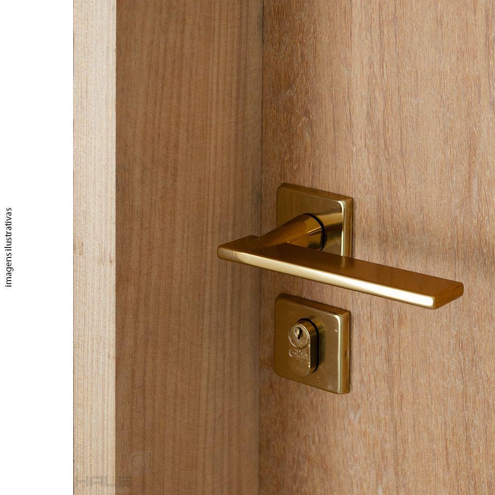 Kit Porta De Madeira 82 X 2.10 Friso Agatha Bat.misto 14cm Fech.ext Dourada Lado Esquerdo - Hale - 4
