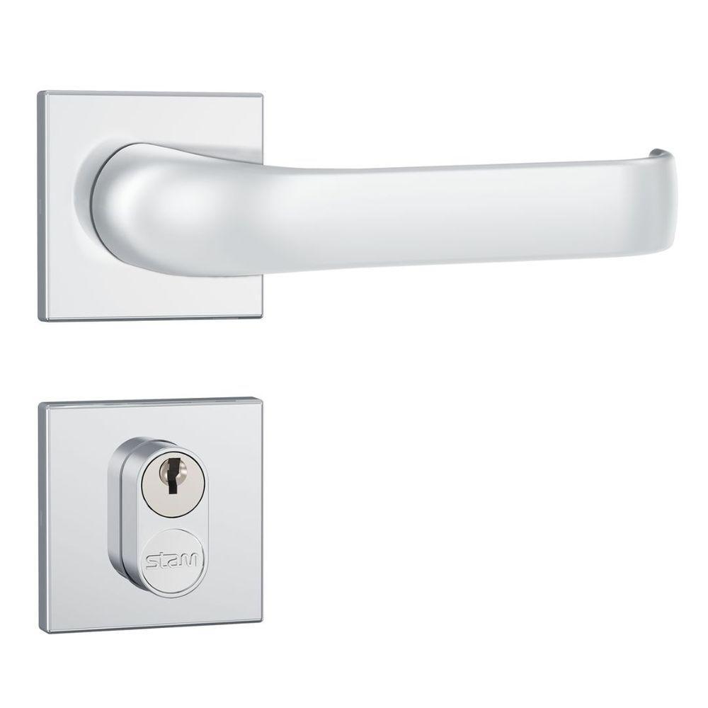 Kit Porta De Madeira 62 X 2.10 Friso Agatha Bat.misto 14 Cm Fech.ext Cromada Lado Direito - Hale - 2