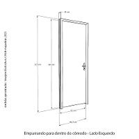 Kit Porta De Madeira 62 X 2,10 Friso Agatha Bat.misto 14cm Fech.wc Cromada Lado Esquerdo - Hale - 5