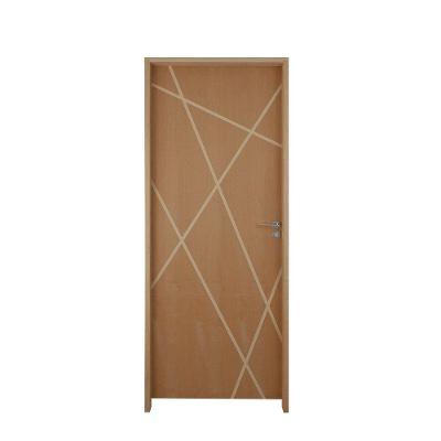 Kit Porta De Madeira 62 X 2,10 Friso Agatha Bat.14 Cm Fech.wc Cromada - Hale