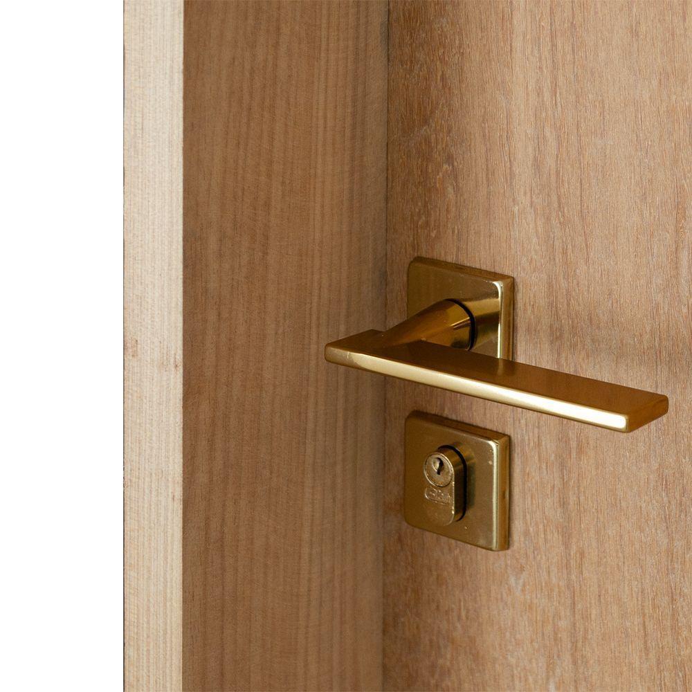 Kit Porta De Madeira 72 X 2.10 Friso Agatha Bat.misto 14cm Fech.ext Dourada Lado Esquerdo - Hale - 4