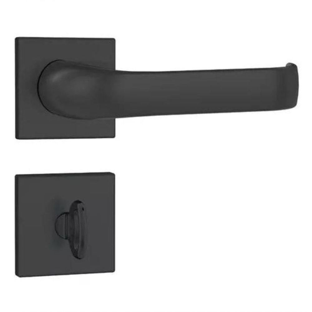 Kit Porta De Madeira 62 X 2,10 Friso Agatha Bat.14 Cm Fech.wc Preto Fosco - Hale - 3