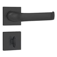 Kit Porta De Madeira 72 X 2.10 Friso Agatha Bat.misto 14cm Fech.wc Preto Fosco Lado Esquerdo - Hale - 2