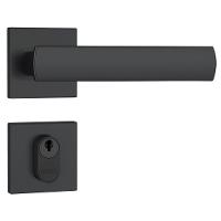 Kit Porta De Madeira 62 X 2.10 Friso Agatha Bat.misto 14cm Fech. Ext Preto Fosco Lado Direito - Hale - 2