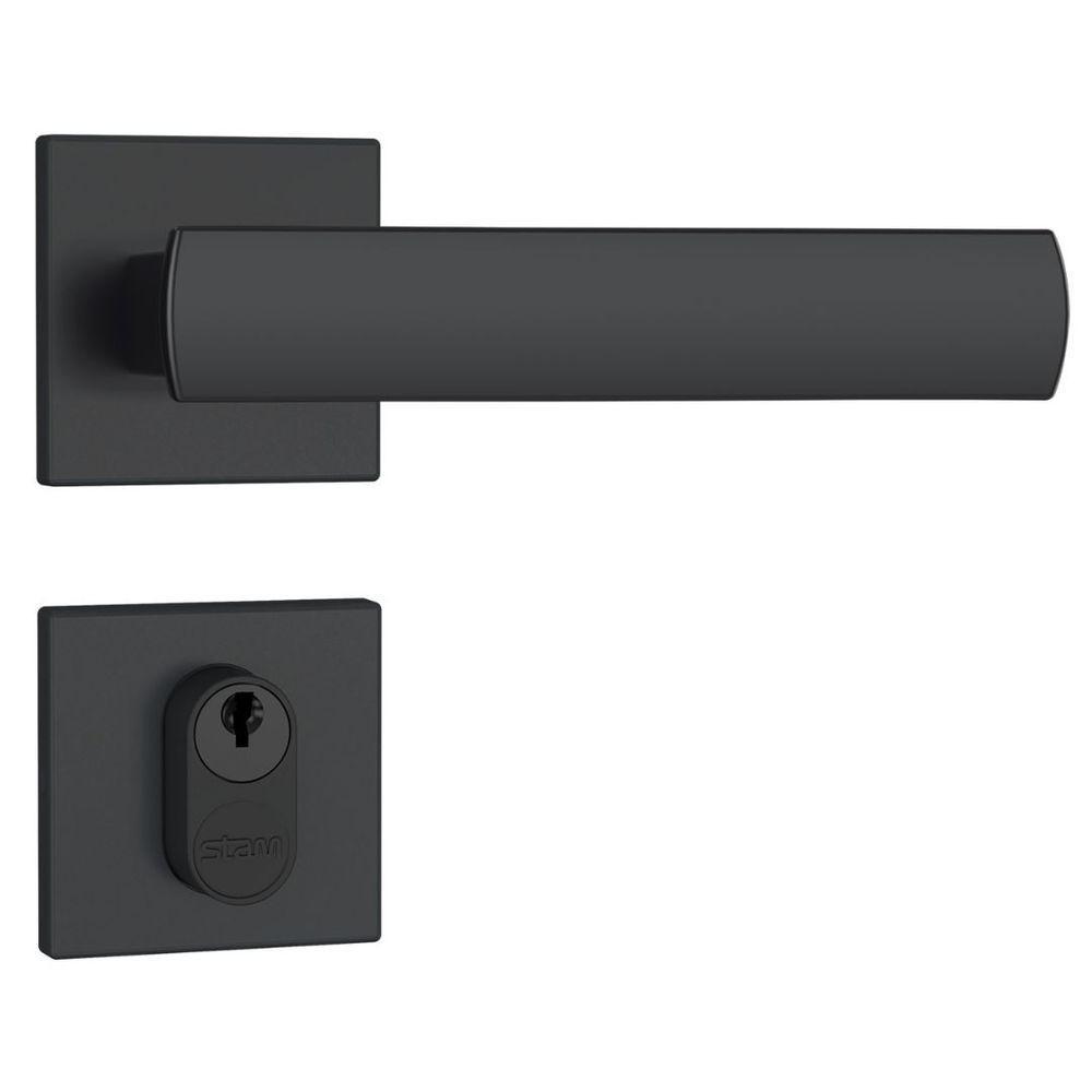 Kit Porta De Madeira 72 X 2.10 Friso Agatha Bat.misto 14 Cm Fech.ext Preto Fosco Lado Esquerdo - Hale - 2