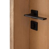 Kit Porta De Madeira 62 X 2.10 Friso Agatha Bat.misto 14cm Fech.ext Preto Fosco Lado Direito - Hale - 8