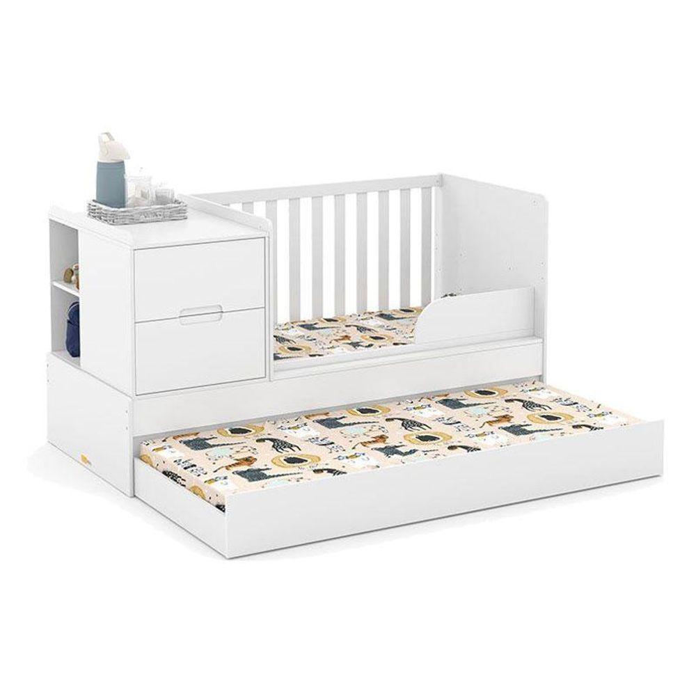 Berço Americano Multifuncional Formare Branco Acetinado Colchão - Matic - 3