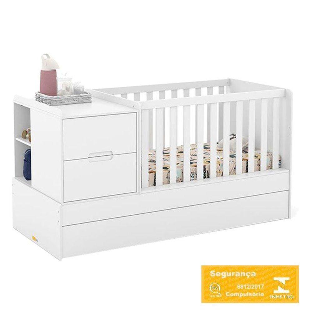 Berço Americano Multifuncional Formare Branco Acetinado Colchão - Matic - 5