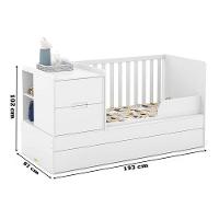 Berço Americano Multifuncional Formare Branco Acetinado Colchão - Matic