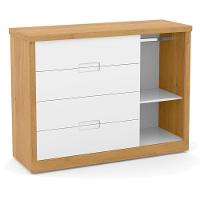 Berço Americano Capitonê New Boucle E Cômoda Infantil Tutto New Freijó Branco Acetinado - Matic - 2