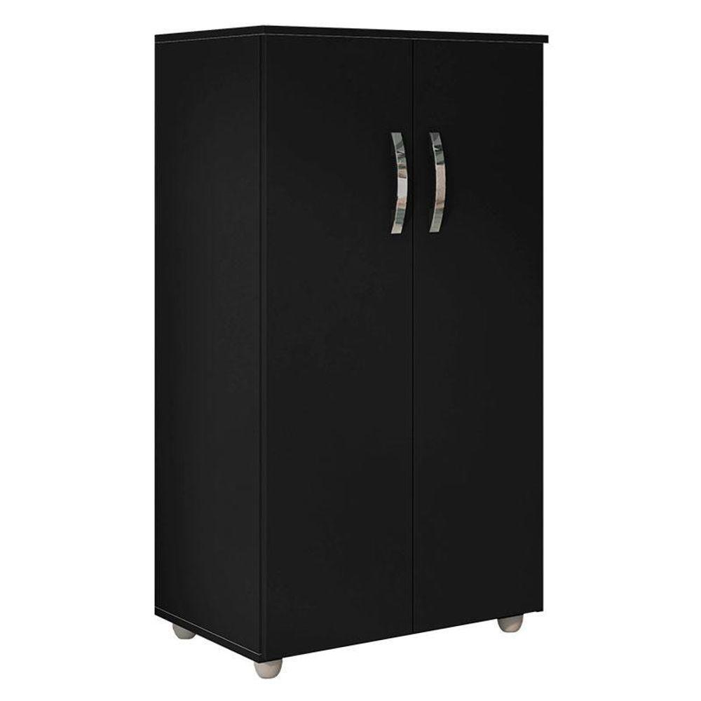 Armário Multiuso Rosana Preto Fosco - Ajl - 1