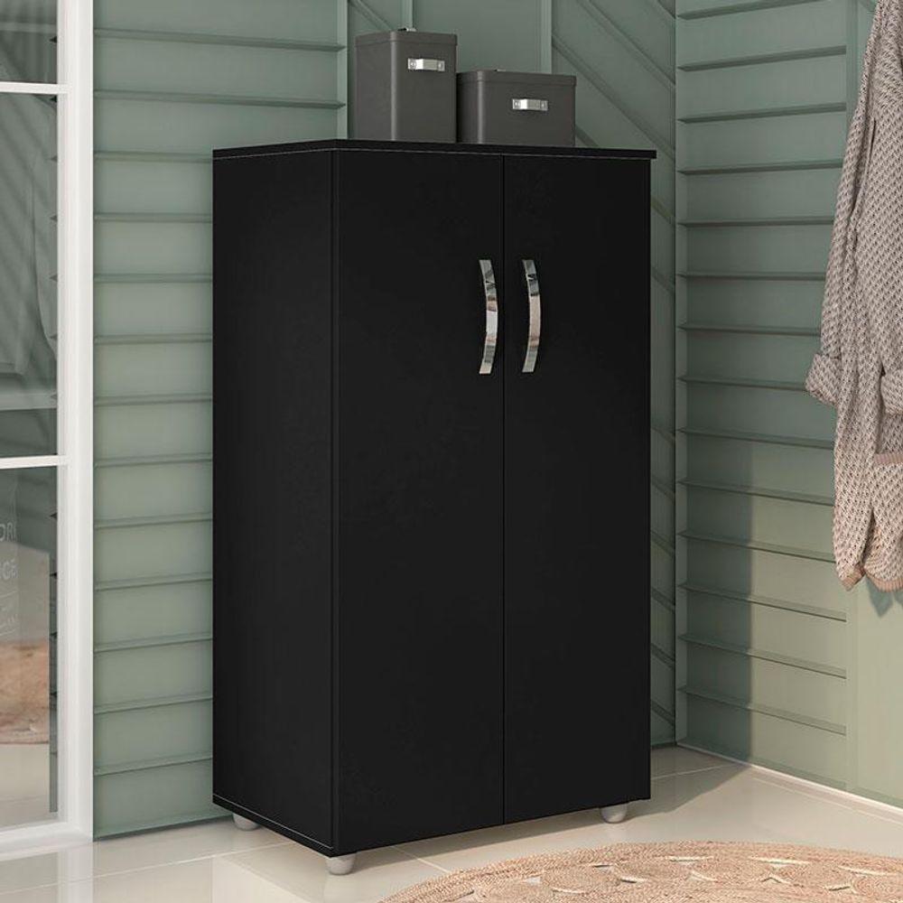 Armário Multiuso Rosana Preto Fosco - Ajl - 2