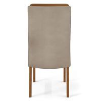 Cadeira Para Mesa De Jantar Lidia Kit 2 Peças Freijó Veludo Kraft - Dj Móveis - 2