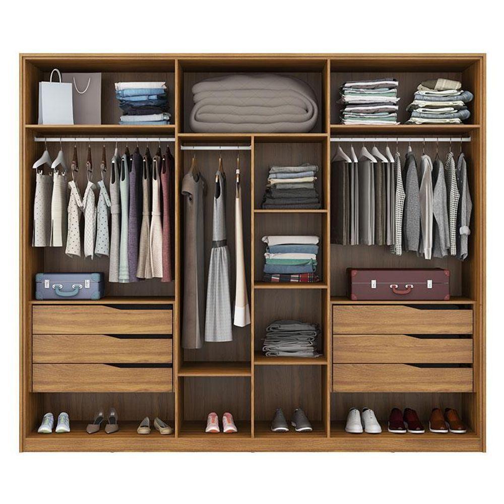 Guarda Roupa Casal Atrice 6 Portas 2 Portas Em Espelho Amendola- Demartêz - 2