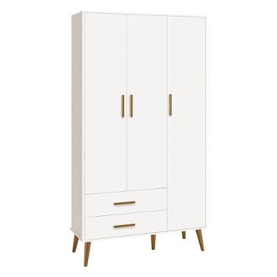 Guarda Roupa Infantil 3 Portas Isis Branco Acetinado - Reller
