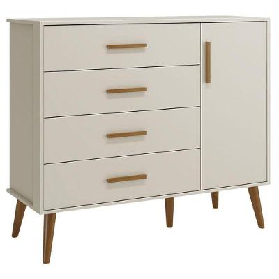 Cômoda Infantil Com Porta Isis Areia Acetinado - Reller