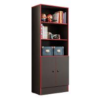 Armário Gamer 4095 Preto Fosco Vermelho - Qmovi - 1