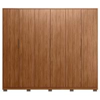 Guarda Roupa Casal Atrice 6 Portas Nogueira Touch Com Pés Demóbile - 3