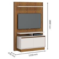 Estante Home Theater Fit 1.2 Freijó Off White - Imcal - 4