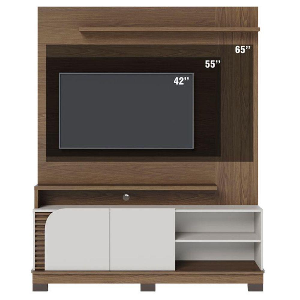 Estante Home Theater Jurerê 1.5 Amendôa Off White Matte - Colibri - 6