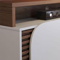 Estante Home Theater Jurerê 1.5 Amendôa Off White Matte - Colibri - 2