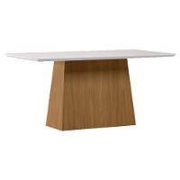 Mesa De Jantar 180 Cm Barbara Com Vidro Ype Off White - New Ceval - 1