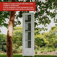 Cristaleira Ditália 1 Porta De Vidro 1 Gaveta E-962 Cor Diamond - 2