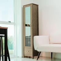 Cristaleira Ditália 1 Porta De Vidro 1 Gaveta E-962 Cor Diamond - 10