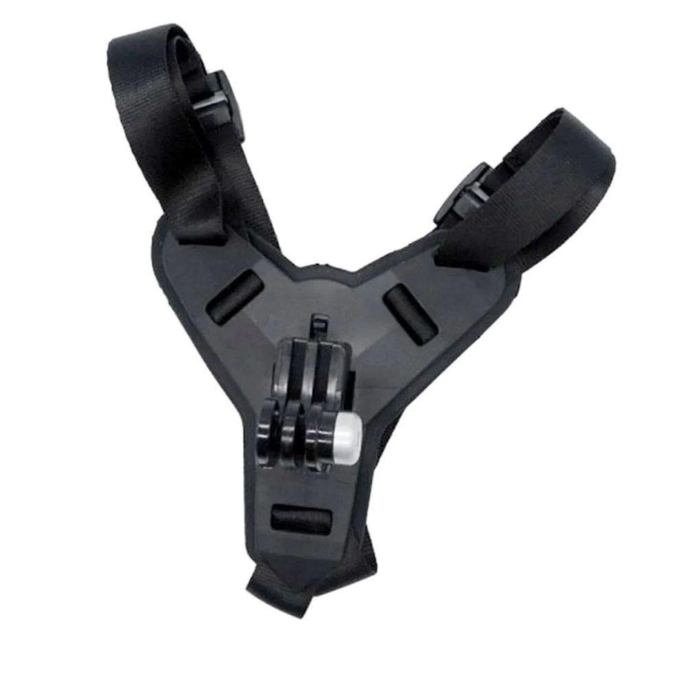 Fivela com Adaptador Capacete Queixeira para GoPro e Similares Cor Preto - 1