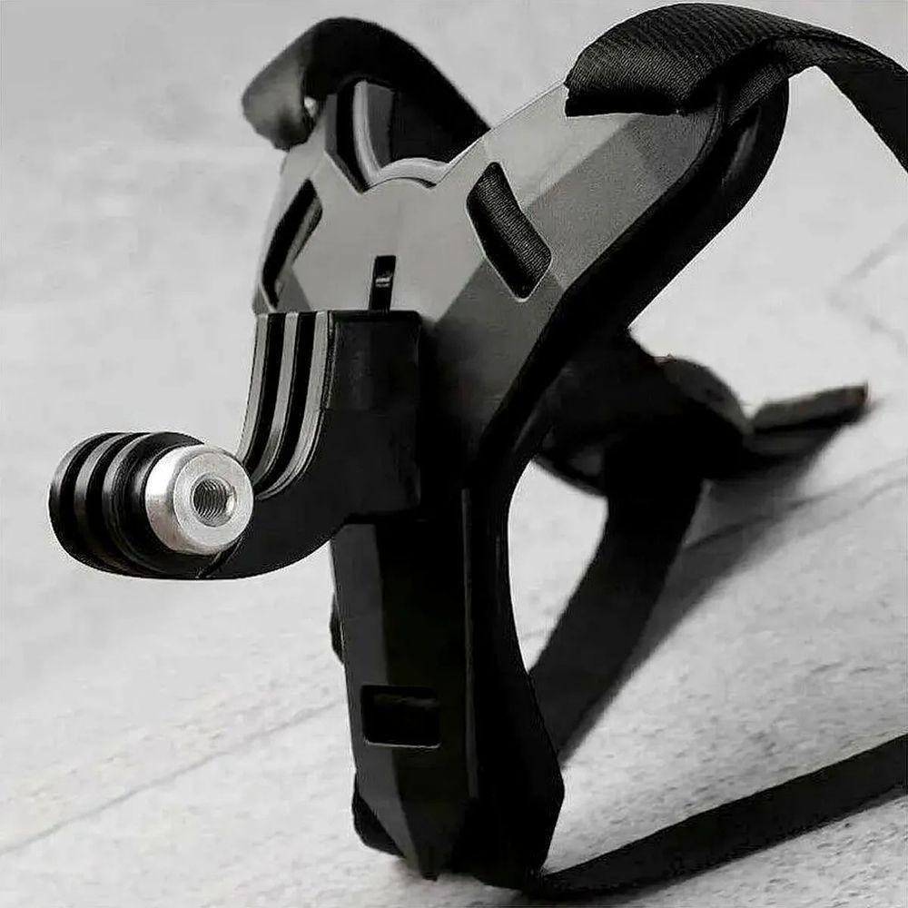 Fivela com Adaptador Capacete Queixeira para GoPro e Similares Cor Preto - 2