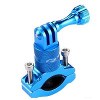 Suporte de Guidão em Alumínio 360° para GoPro e Similares Cor Azul - 1