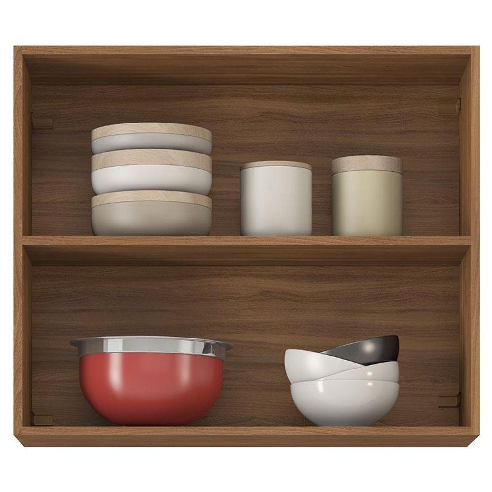 Armário Aéreo Para Cozinha Firenze 2 Portas Amêndola Touch Nude Prime Tx - Demóbile - 2