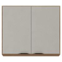 Armário Aéreo Para Cozinha Firenze 2 Portas Amêndola Touch Nude Prime Tx - Demóbile - 1