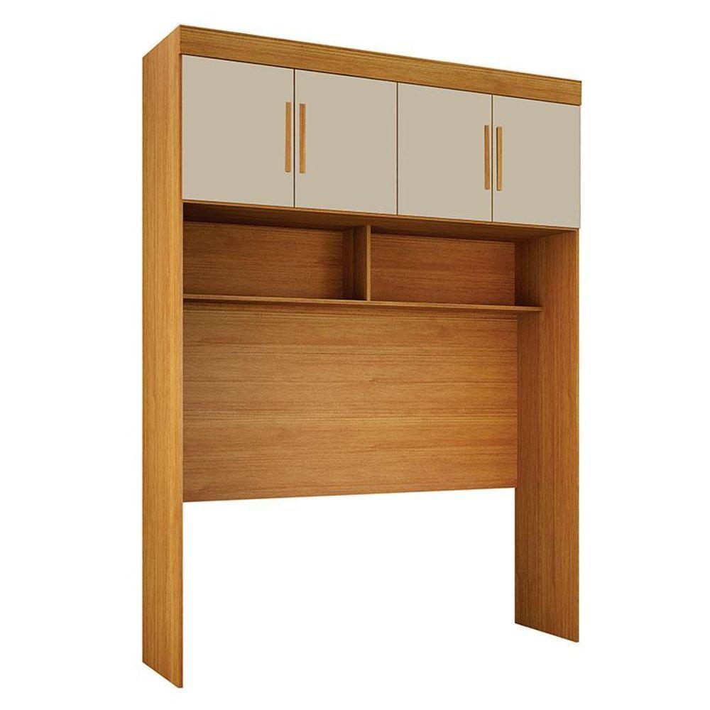 Quarto De Casal Modulado 12 Portas Orion Cinamomo Off White - Leifer Móveis - 2