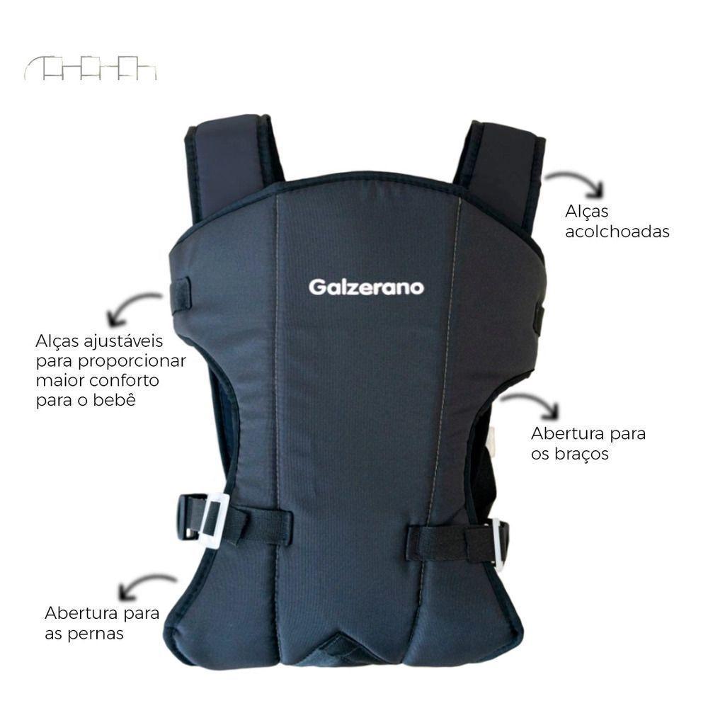 Canguru Para Bebê Galzerano Balbi Ii Preto - Preto - 3