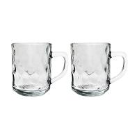 Kit 2 Canecas De Vidro Bubles Relevo Em Casa Tem 245ml - 1