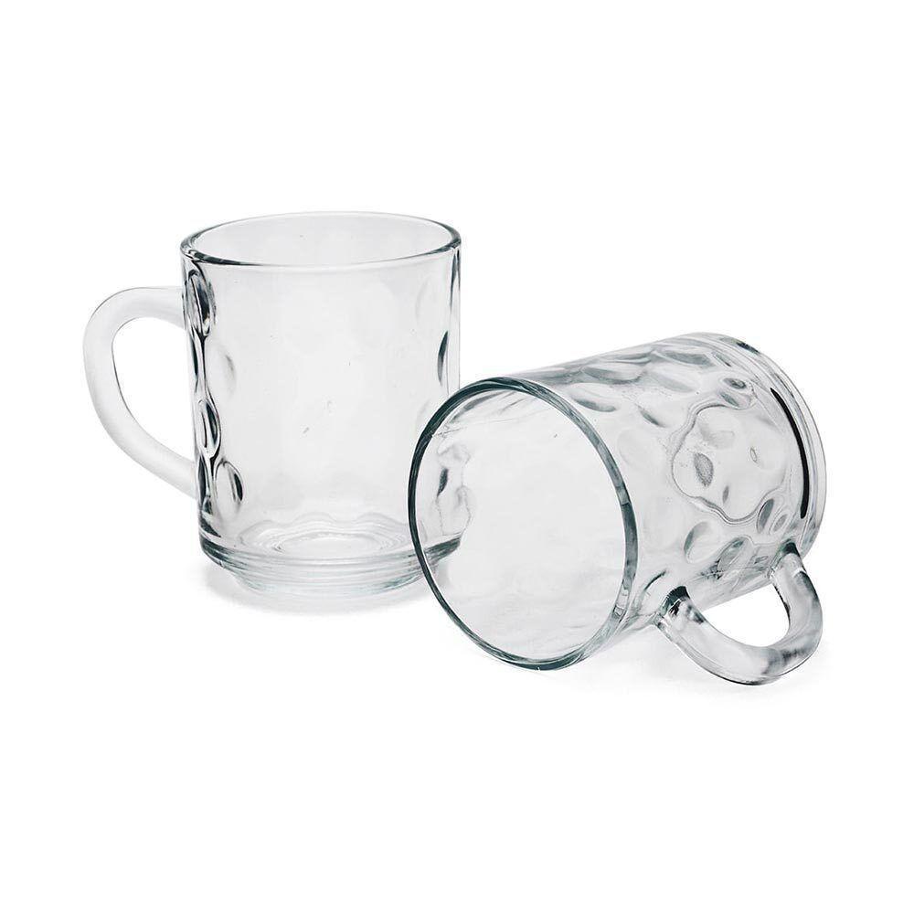 Kit 6 Canecas De Vidro Bubles Relevo Em Casa Tem 245ml - 3