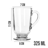 Jogo 6 Canecas De Cappuccino Vidro Berlim Taça Café Transparente 325ml Em Casa Tem - 5