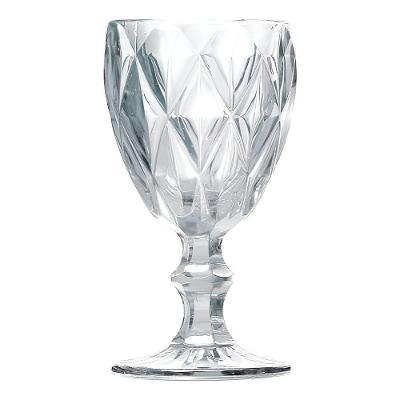 Taça De Vidro Diamond Diamante Transparente 300ml água Class Home