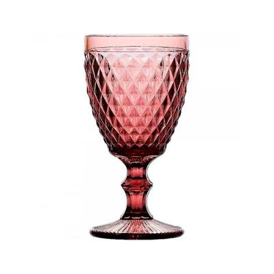 Taça Para água Vidro Bico De Abacaxi Lilás Lyor 325ml
