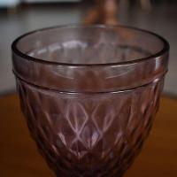 Taça Para água Vidro Bico De Abacaxi Lilás Lyor 325ml